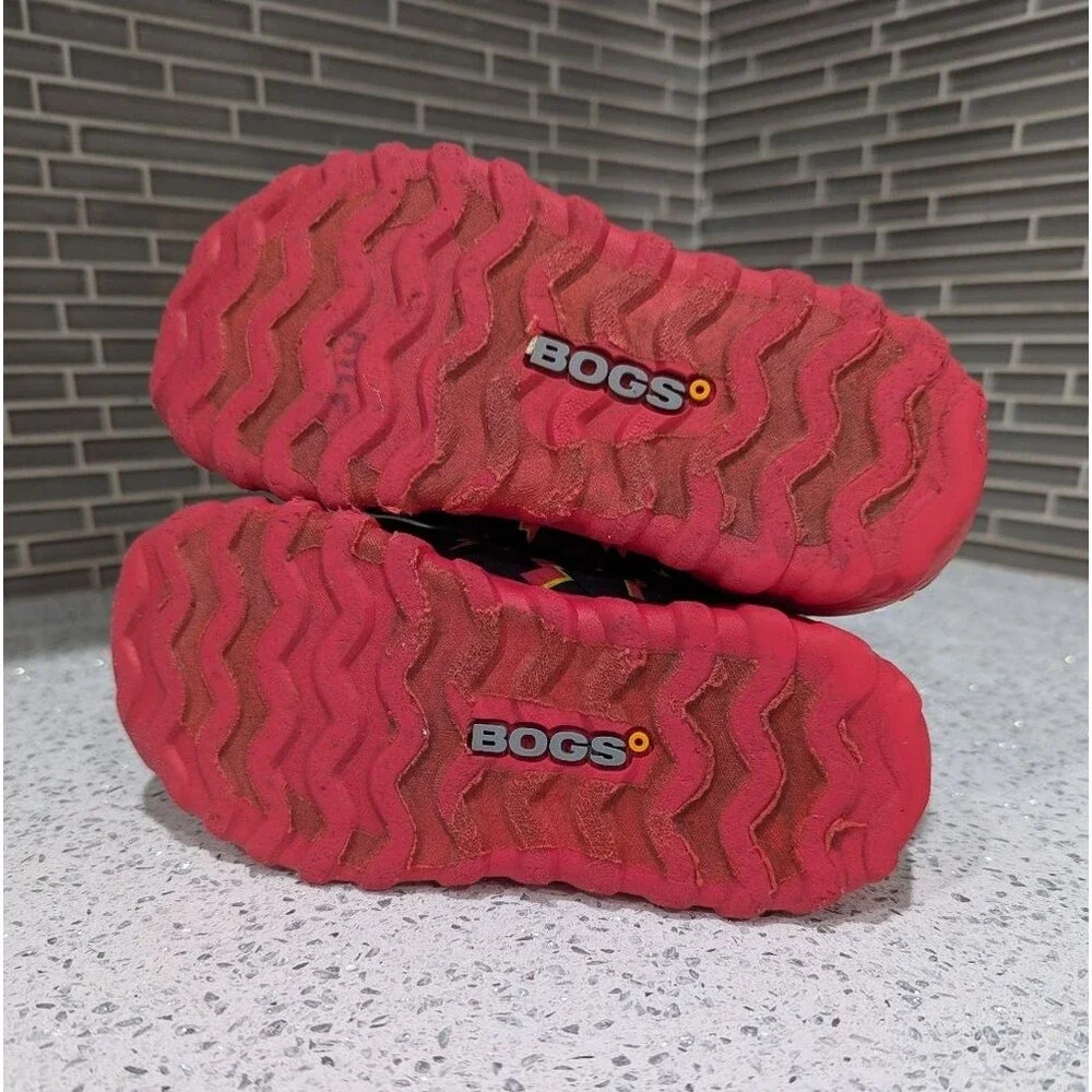 Bogs B-Moc winter boots Lightning black Red Yellow Waterproof Kids Boys Size 13